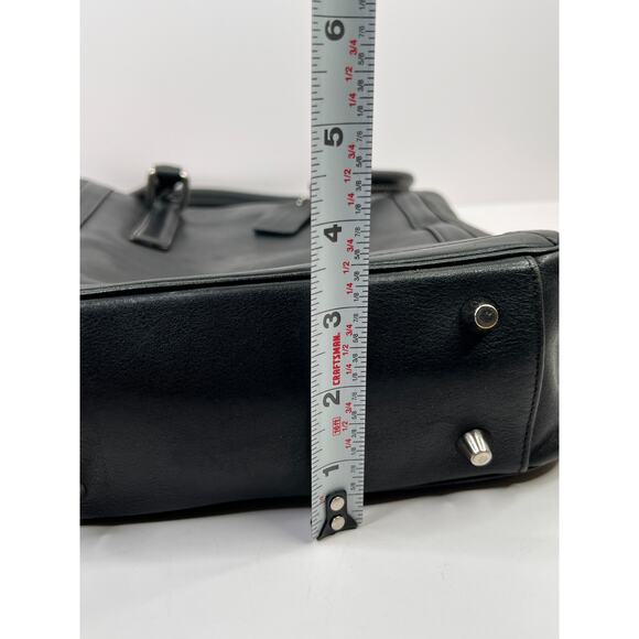 Vintage Coach Black Leather Bonnie Cashin Legacy Slim Tote Bag 9422 Old Money - Picture 11 of 12